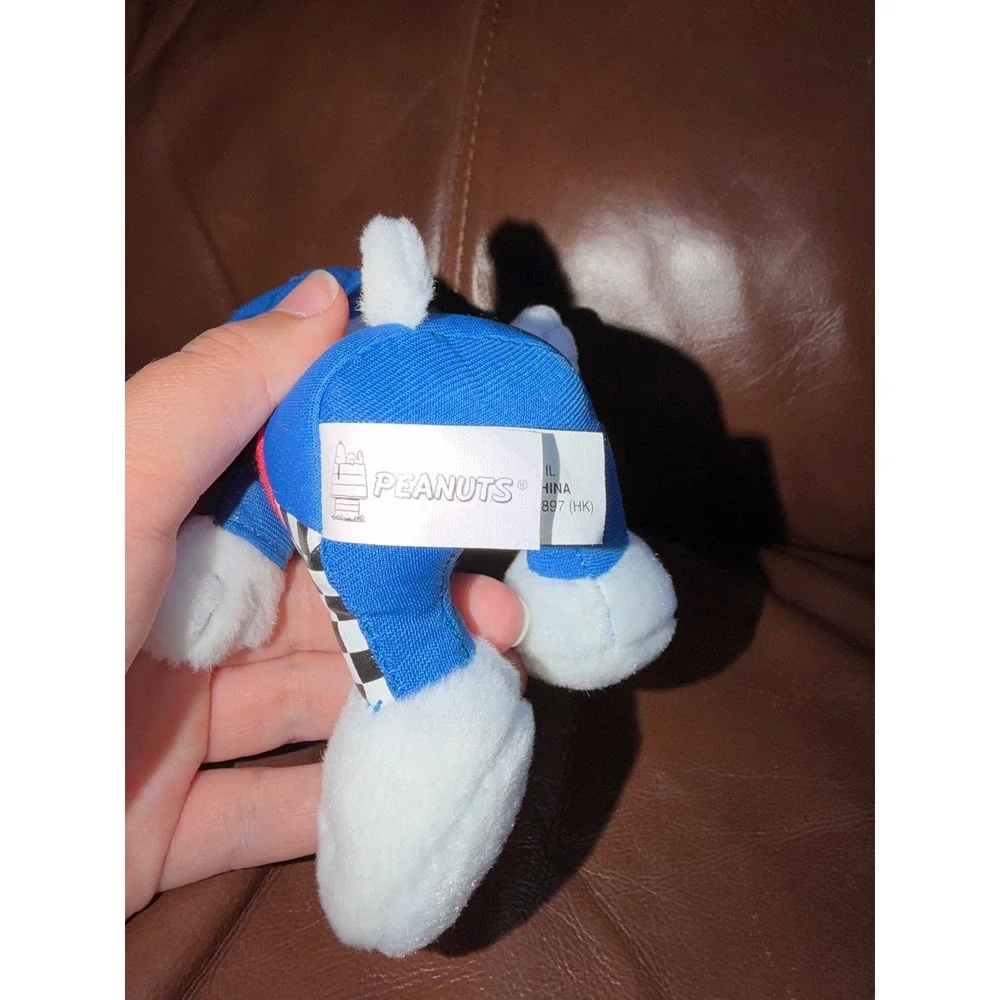 MetLife Snoopy Peanuts Race Car Driver Plush Blue Red Racing Suit Checkered Hat
